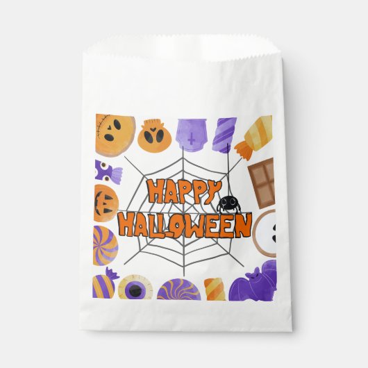 Minimalistischer Halloween-Feiertag Geschenktütchen (Vorderseite)