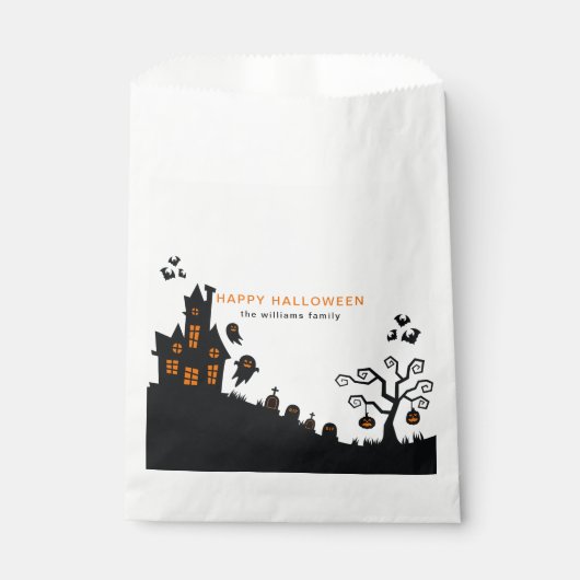 Minimalistischer Halloween-Feiertag Geschenktütchen (Vorderseite)