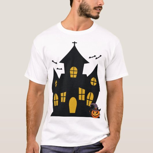 Minimalistischer Halloween-Feiertag T-Shirt (Vorderseite)