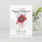 Minimalistischer Halloween Fotograf Gruß Karte (Stehend Vorderseite)