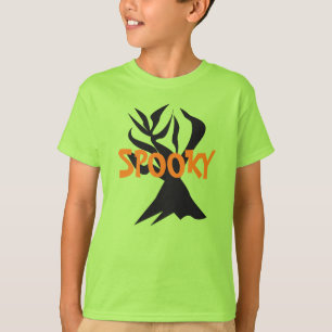Minimalistischer Halloween Spooky Tree T-Shirt