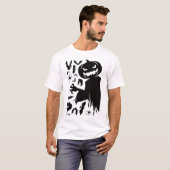 Minimalistischer Halloween-T - Shirt mit einem läc (Vorne ganz)
