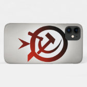 Minimalistischer Hammer und Sichel - Schwarz & Wei Case-Mate iPhone Hülle (Rückseite (Horizontal))