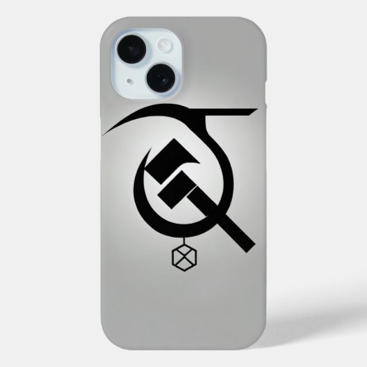 Minimalistischer Hammer und Sichel - Schwarz & Wei Case-Mate iPhone Hülle (Rückseite)
