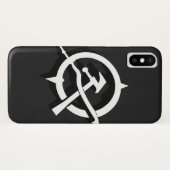 Minimalistischer Hammer und Sichel - Schwarz & Wei Case-Mate iPhone Hülle (Rückseite (Horizontal))