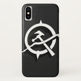 Minimalistischer Hammer und Sichel - Schwarz & Wei Case-Mate iPhone Hülle