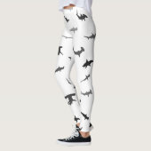 Minimalistischer Hammerhai Hammerhead-Muster Leggings (Links)
