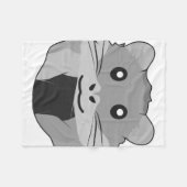 Minimalistischer Hamster Fleecedecke (Vorderseite (Horizontal))