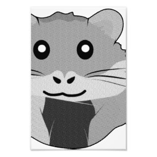 Minimalistischer Hamster Fotodruck