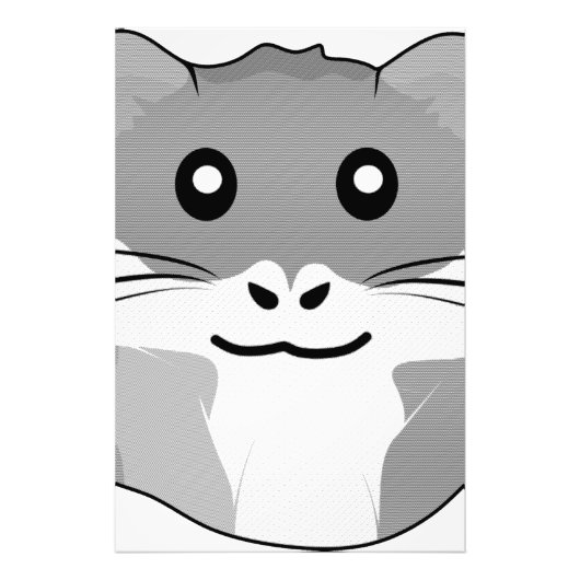 Minimalistischer Hamster Fotodruck (Vorne)