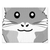 Minimalistischer Hamster Fotodruck (Vorne)