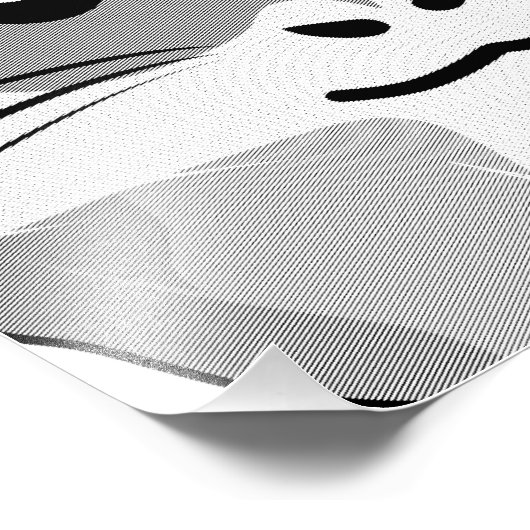 Minimalistischer Hamster Fotodruck (Ecke)