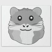 Minimalistischer Hamster Geschenkpapier (Flach)