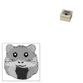 Minimalistischer Hamster Gummistempel (Stempel)