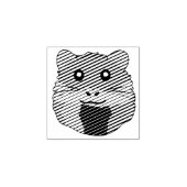 Minimalistischer Hamster Gummistempel (Prägung)