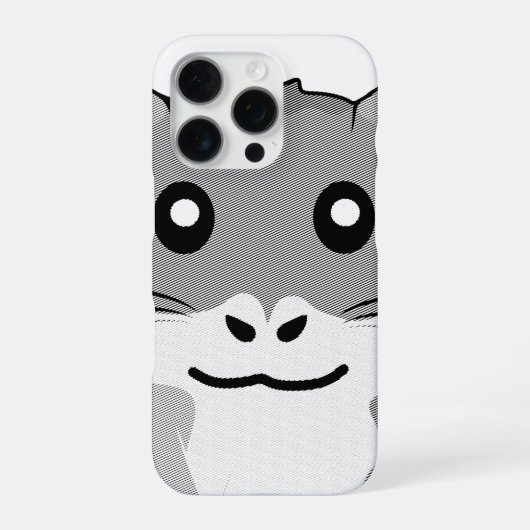 Minimalistischer Hamster iPhone Hülle (Rückseite)