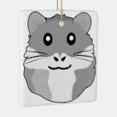 Minimalistischer Hamster Keramikornament (Rechts)