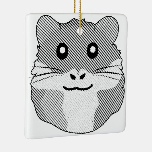 Minimalistischer Hamster Keramikornament (Rechts)