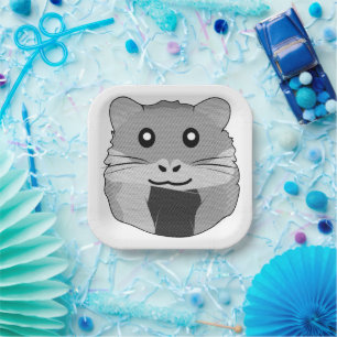 Minimalistischer Hamster Pappteller