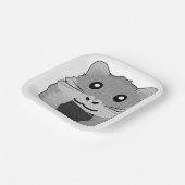 Minimalistischer Hamster Pappteller (Gewinkelt)