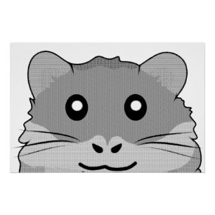 Minimalistischer Hamster Poster