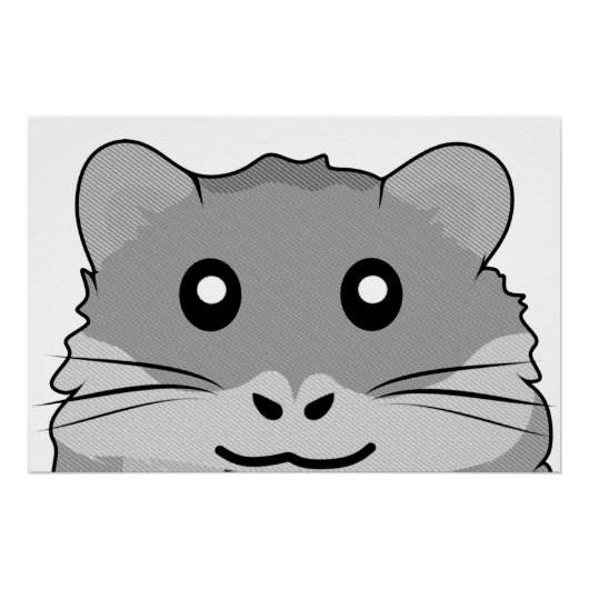 Minimalistischer Hamster Poster (Vorderseite)