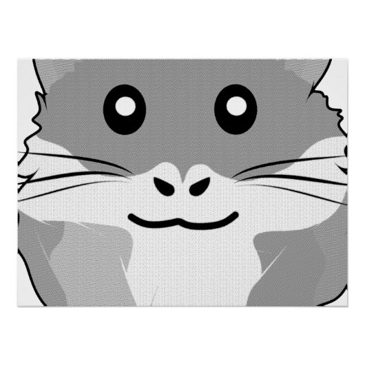 Minimalistischer Hamster Poster (Vorderseite)