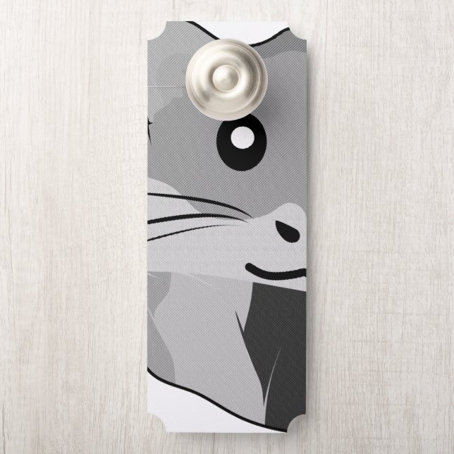 Minimalistischer Hamster Türanhänger (Auf Knauf)