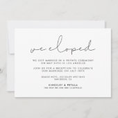 Minimalistischer handgeschriebener Empfang Einladung (Vorderseite)