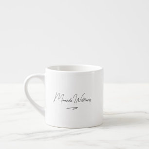 Minimalistischer handgeschriebener Individuelle Na Espressotasse