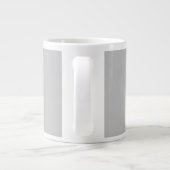 Minimalistischer handgeschriebener Skriptname Grau Jumbo-Tasse (Rückseite)