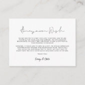 Minimalistischer handgeschriebener Wunsch von Flit Begleitkarte (Vorderseite)