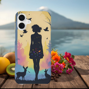 Minimalistischer Handyhülle Mystische Nymphe im Wa iPhone 16 Plus Hülle