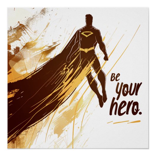 Minimalistischer Held Poster (Vorderseite)