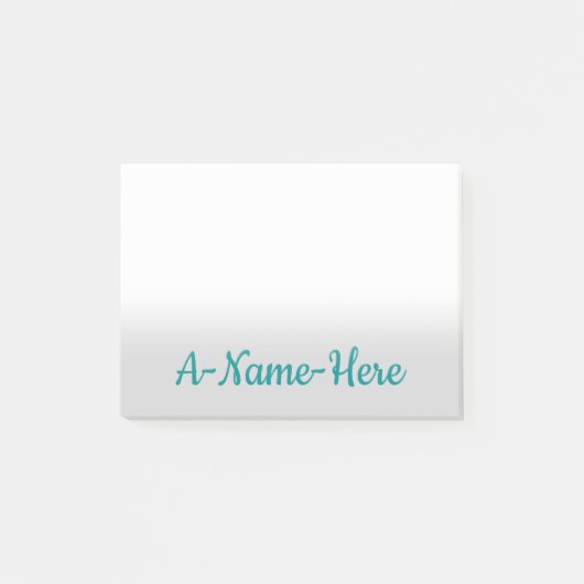 Minimalistischer hellgrauer Hintergrund + dunkler  Post-it Klebezettel (Vorderseite)