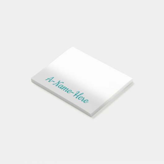 Minimalistischer hellgrauer Hintergrund + dunkler Post-it Klebezettel (angewinkelt)