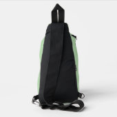 Minimalistischer hellgrüner Hintergrund Crossbody Bag (Rückseite)