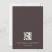 Minimalistischer Herbst Brauner Erdiger Skript Fot Save The Date (Rückseite)