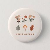 Minimalistischer Herbst Florals Button (Vorderseite)