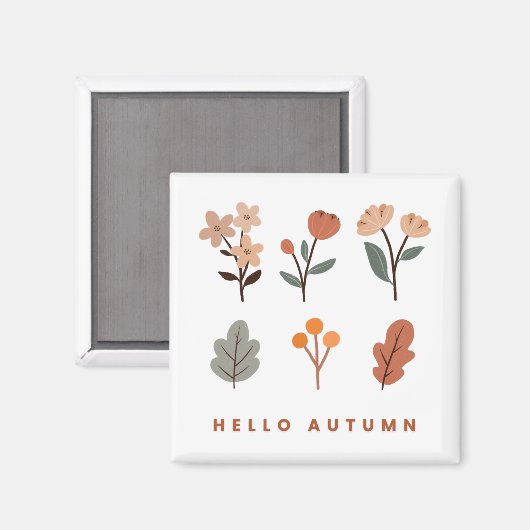 Minimalistischer Herbst Florals Magnet (Vorderseite/Rückseite)