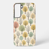 Minimalistischer Herbstbaum Muster Pastellwald Samsung Galaxy Hülle (Rückseite)
