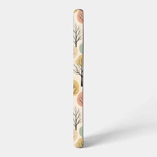 Minimalistischer Herbstbaum Muster Pastellwald Samsung Galaxy Hülle (Linke Seite)