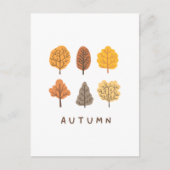 Minimalistischer Herbstbaum Postkarte (Vorderseite)