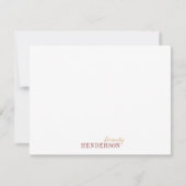 Minimalistischer Herbstdruckpapier Mitteilungskarte (Vorderseite)