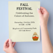 Minimalistischer Herbstfest Flyer - Rasterdesign (Hand)