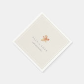 Minimalistischer Herbstleaf "Fall in Liebe" Kinder Serviette (Ecke)