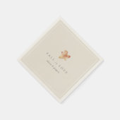 Minimalistischer Herbstleaf "Fall in Liebe" Person Serviette (Ecke)