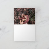 Minimalistischer Herbstleaf im Foto Dankeskarte (Innenseite)