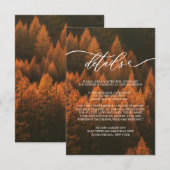 Minimalistischer Herbstwald Begleitkarte (Vorne/Hinten)