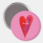 Minimalistischer Herzmagnet Magnet (Vorderseite/Rückseite)